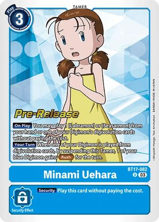 Minami Uehara (BT17-082) - Secret Crisis Pre-Release Cards Foil