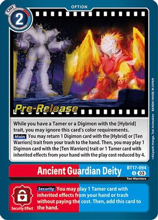 Ancient Guardian Deity (BT17-094) - Secret Crisis Pre-Release Cards Foil