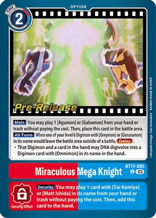Miraculous Mega Knight (BT17-095) - Secret Crisis Pre-Release Cards Foil