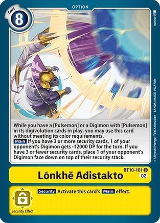 Lonkhe Adistakto (BT10-101) - Xros Encounter