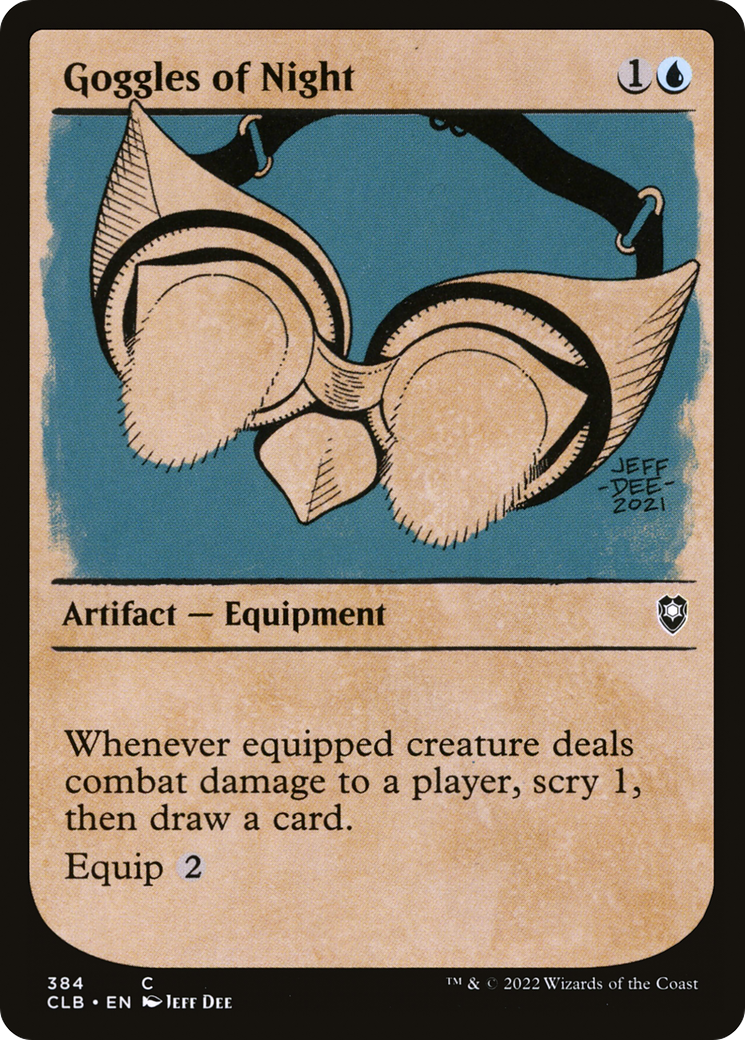 Goggles of Night (Showcase) (CLB-384) - Commander Legends: Battle for Baldur's Gate: (Showcase) Foil