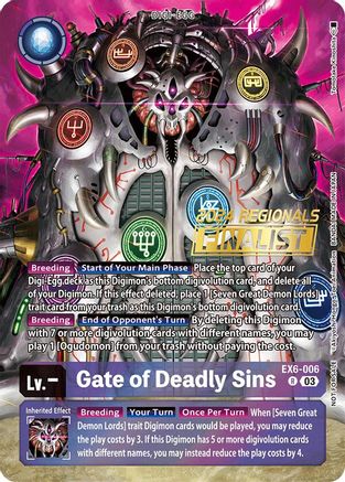 Gate of Deadly Sins (2024 Regionals Finalist) (EX6-006) - Infernal Ascension Foil