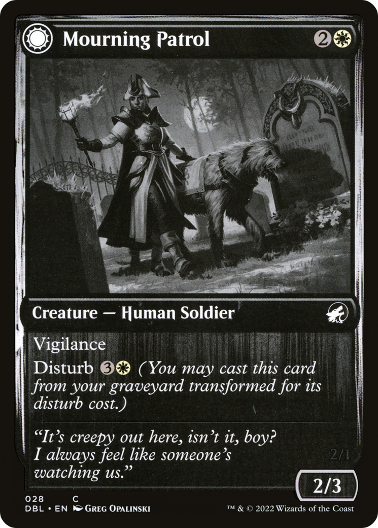 Mourning Patrol (DBL-028) - Innistrad: Double Feature: (Double Faced Transform)