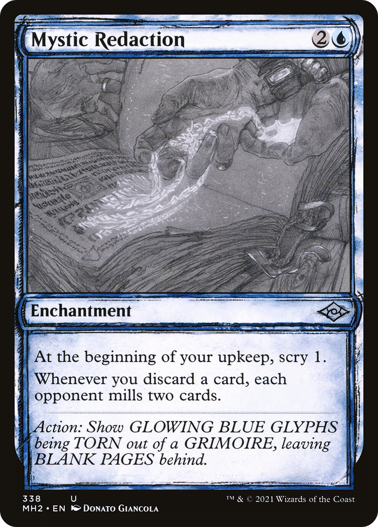 Mystic Redaction (Showcase) (MH2-338) - Modern Horizons 2: (Showcase) Foil