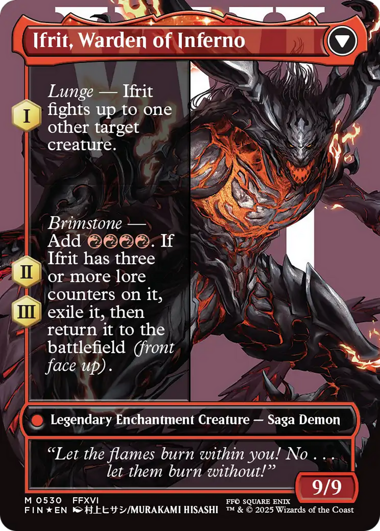 Clive, Ifrit's Dominant (Borderless) (Surge Foil) (0530) (FIN-530) - FINAL FANTASY: (enchantment) Foil