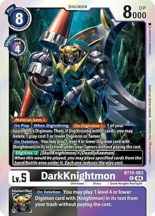 DarkKnightmon (BT19-063) - Release Special Booster 2.0 Foil