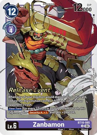 Zanbamon (BT18-085) - Release Special Booster 2.0 Celebration Event Cards Foil