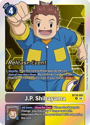 J.P. Shibayama (BT18-091) - Release Special Booster 2.0 Celebration Event Cards Foil