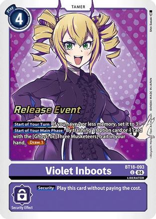 Violet Inboots - BT18-093 (BT18-093) - Release Special Booster 2.0 Celebration Event Cards Foil