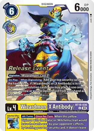 Wizardmon (X Antibody) (BT19-036) - Release Special Booster 2.0 Celebration Event Cards Foil