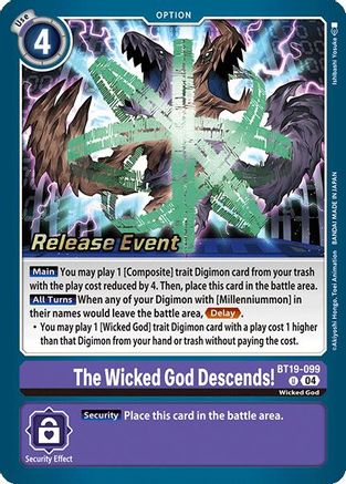 The Wicked God Descends! (BT19-099) - Release Special Booster 2.0 Celebration Event Cards Foil