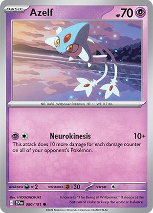 Azelf 080  SV08 Surging Sparks - Common