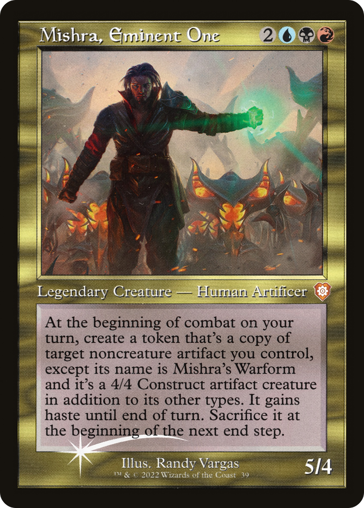 Mishra, Eminent One (Display Commander) - Thick Stock (BRC-039) - The Brothers' War Commander Foil