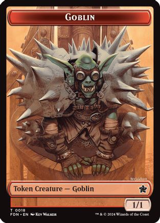 Goblin // Insect Doubled-Sided Token (FDN-18 // 21) - Foundations Foil