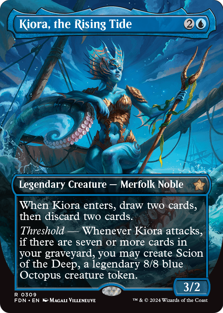 Kiora, the Rising Tide (Borderless) (FDN-309) - Foundations