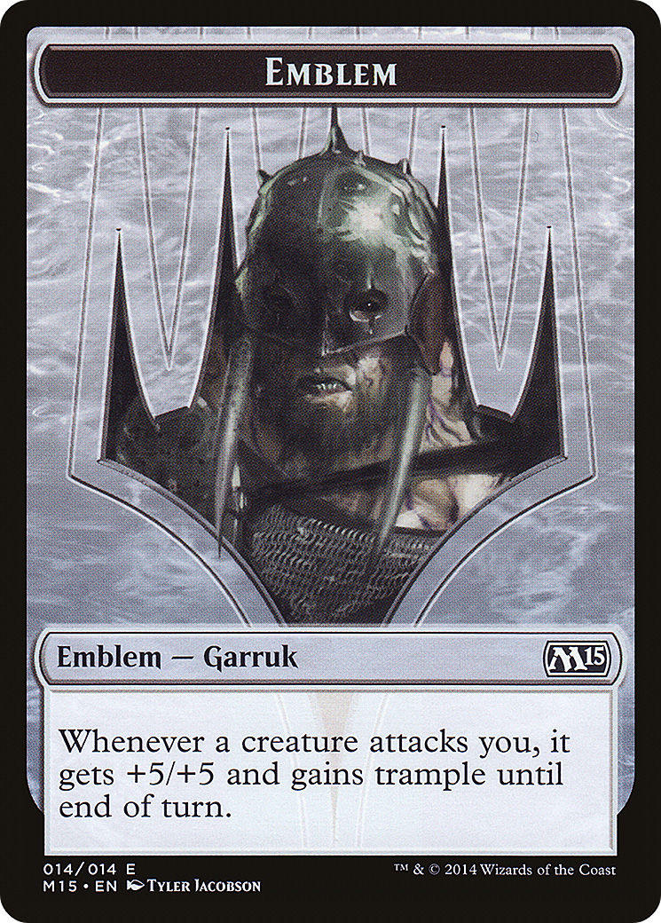 Emblem - Garruk, Apex Predator (M15-014) - Magic 2015 Tokens