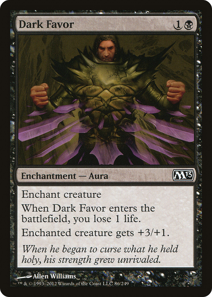 Dark Favor (M13-086) - Magic 2013 Foil