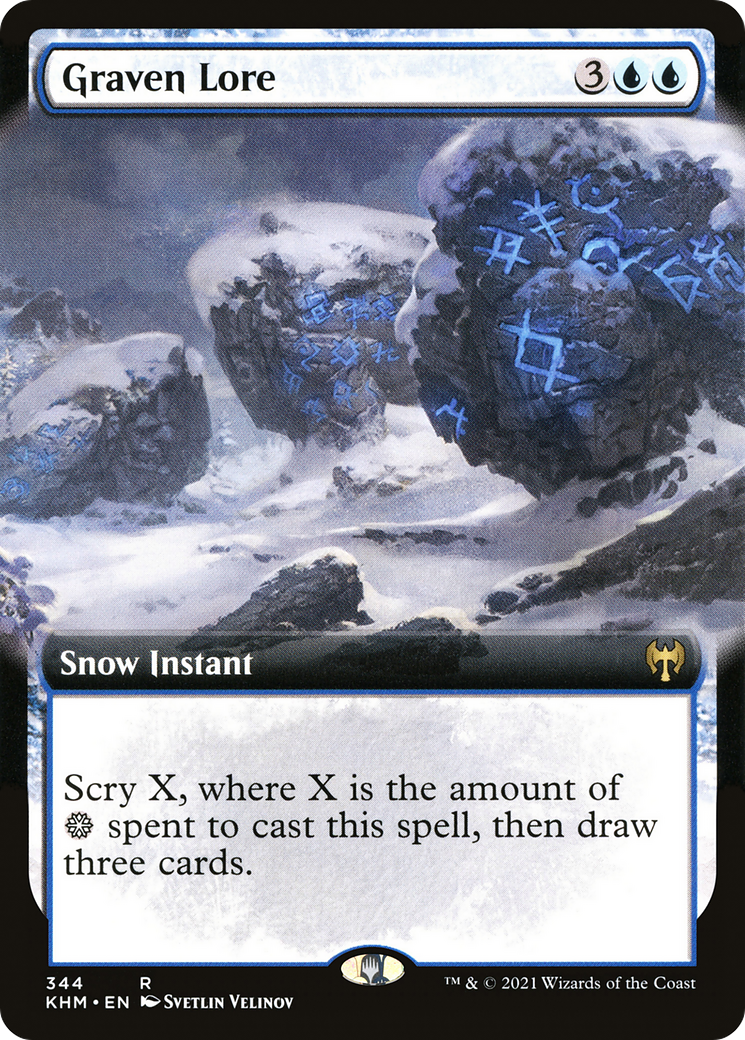 Graven Lore (Extended Art) (KHM-344) - Kaldheim: (Extended Art, snow)