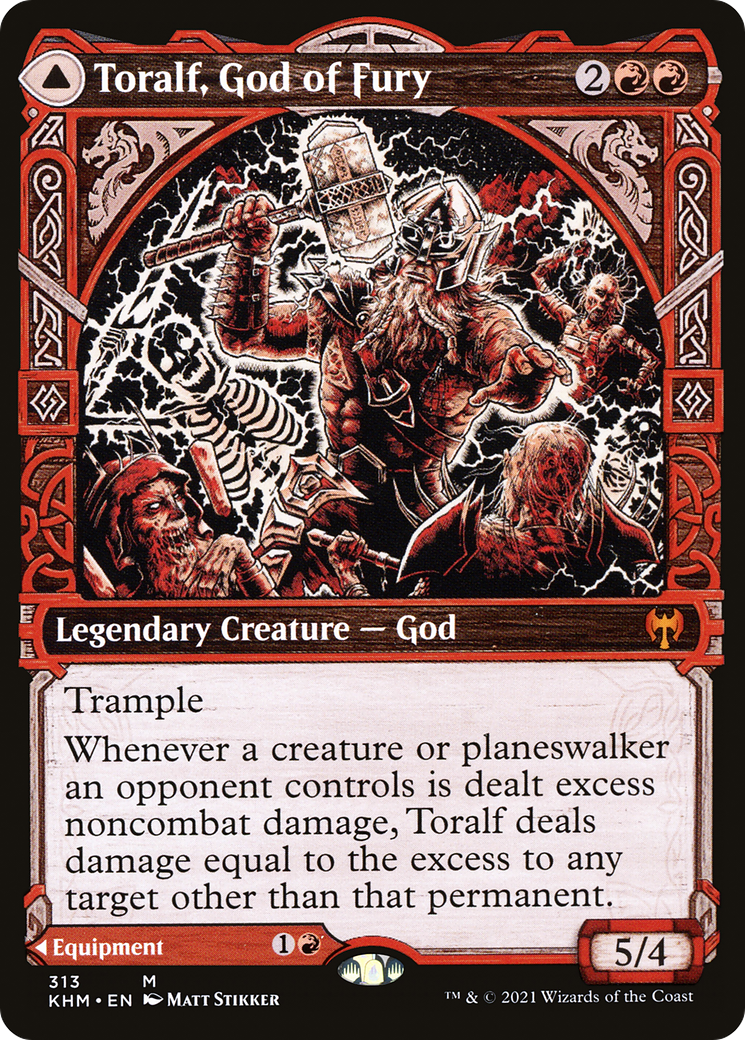 Toralf, God of Fury (Showcase) (KHM-313) - Kaldheim: (Showcase) Foil