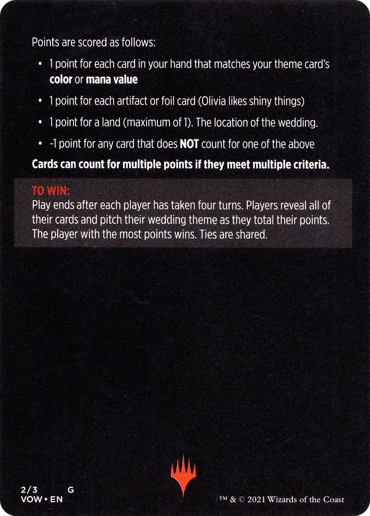 Vampire Wedding Planner // Vampire Wedding Planner (cont'd) (MVOW-002) - Innistrad: Crimson Vow Minigames
