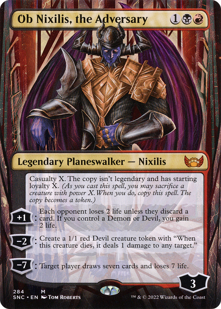 Ob Nixilis, the Adversary (Borderless) (SNC-284) - Streets of New Capenna