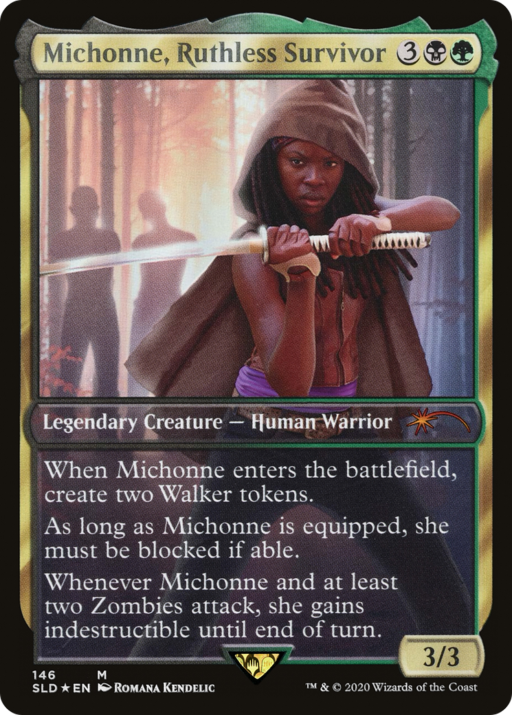Michonne, Ruthless Survivor (SLD-146) - Secret Lair Drop / Michonne, Ruthless Survivor Foil