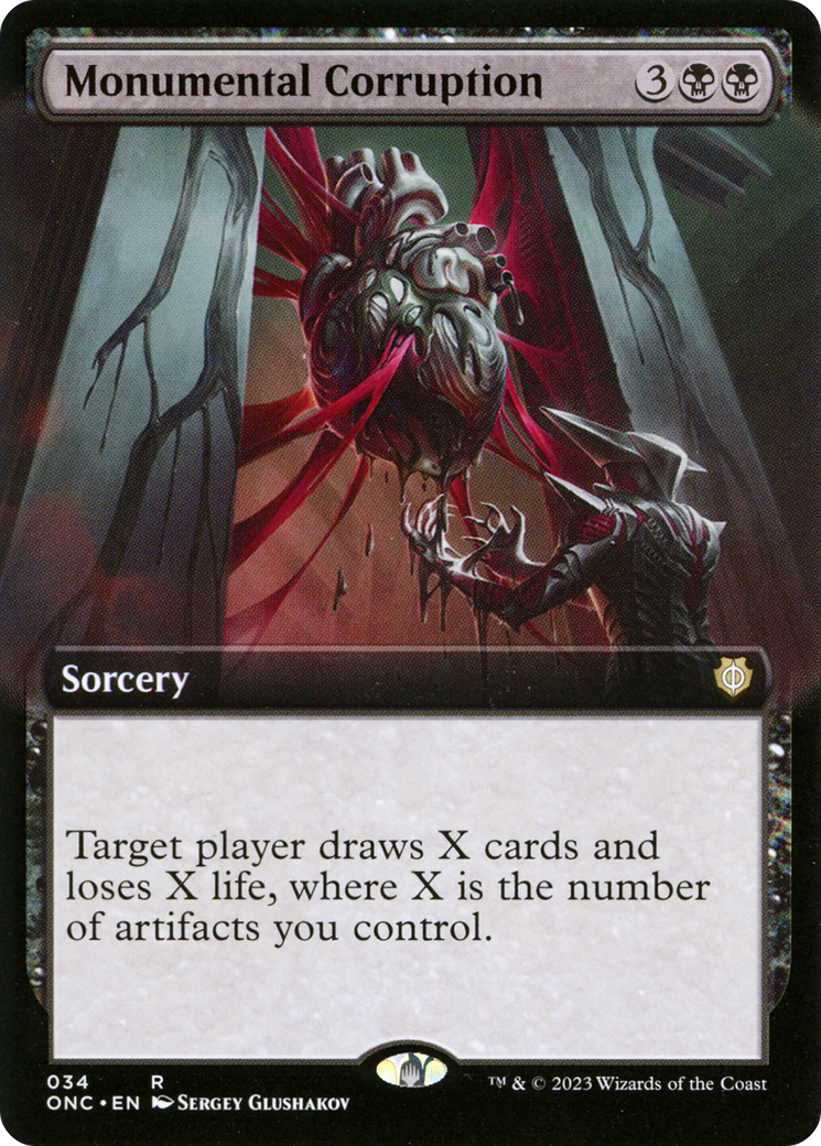 Monumental Corruption (Extended Art) (ONC-034) - Phyrexia: All Will Be One Commander: (Extended Art)