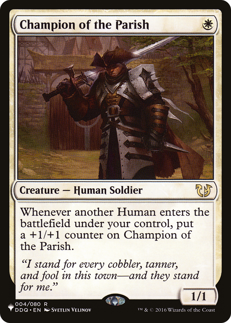 Champion of the Parish (PLST-DDQ-4) - The List