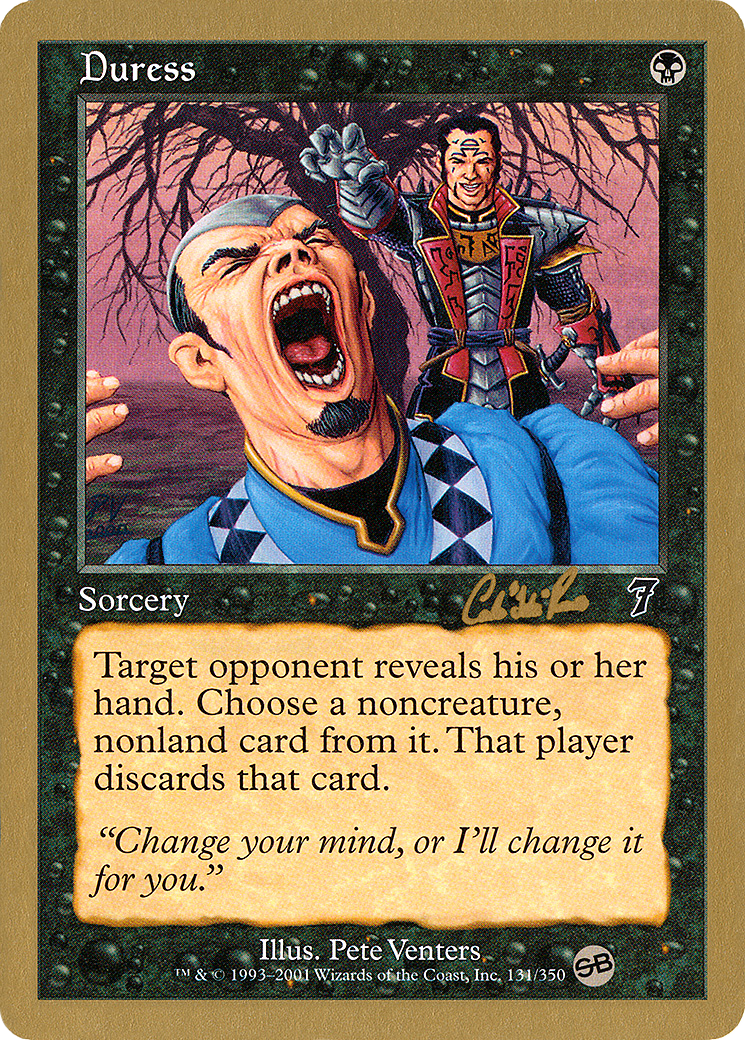 Duress - 2002 Carlos Romao (7ED) (SB) (WCD-CR131SB) - World Championship Decks 2002