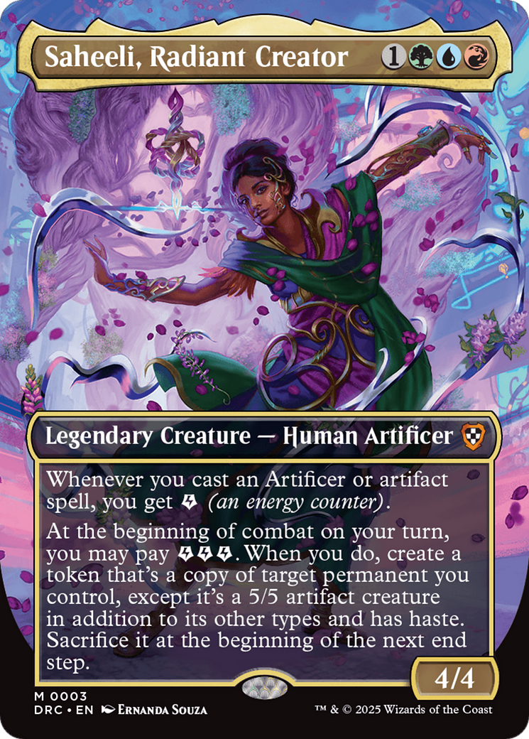 Saheeli, Radiant Creator (Borderless) (DRC-003) - Commander: Aetherdrift