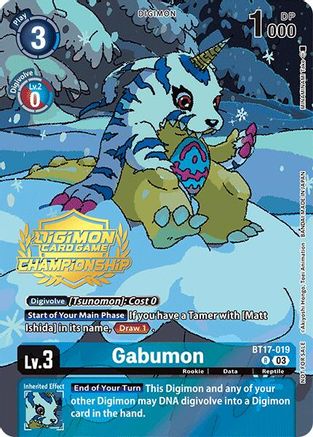 Gabumon (Championship 2024 Tamers Pack) (BT17-019) - Secret Crisis Foil