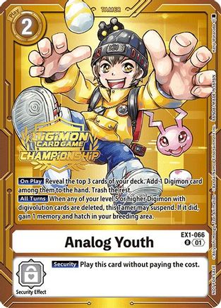 Analog Youth (Championship 2024 Tamers Pack) (EX1-066) - Classic Collection Foil