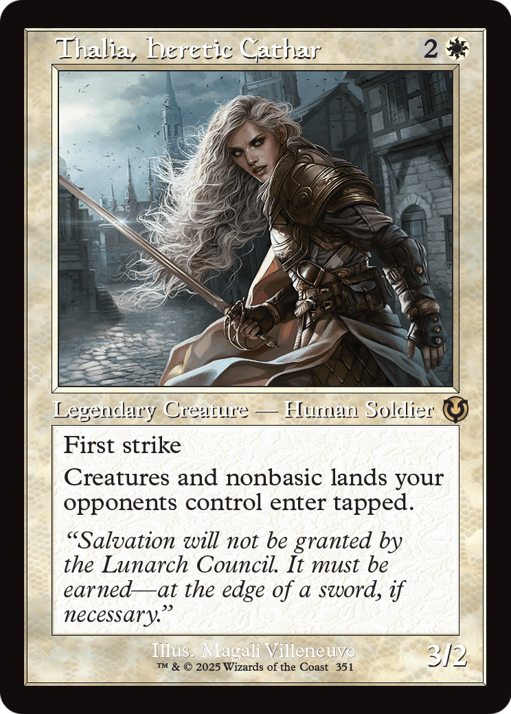 Thalia, Heretic Cathar (Retro Frame) (INR-351) - Innistrad Remastered Foil