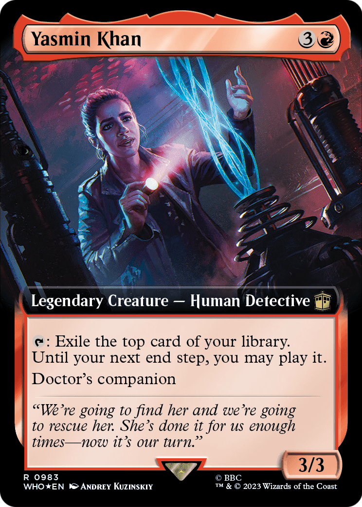 Yasmin Khan (Extended Art) (Surge Foil) (WHO-983) - Doctor Who: (Extended Art) Foil