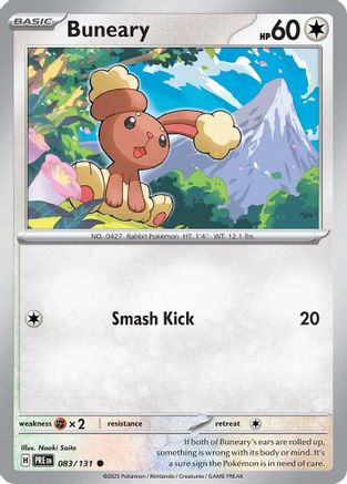 Buneary 083  - Reverse Holofoil SV Prismatic Evolutions - Common