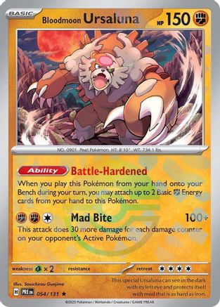Bloodmoon Ursaluna (Poke Ball Pattern) 054  - Holofoil SV Prismatic Evolutions - Rare