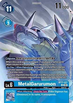 MetalGarurumon (Omnimon Binder Set) (BT17-027) - Secret Crisis Foil