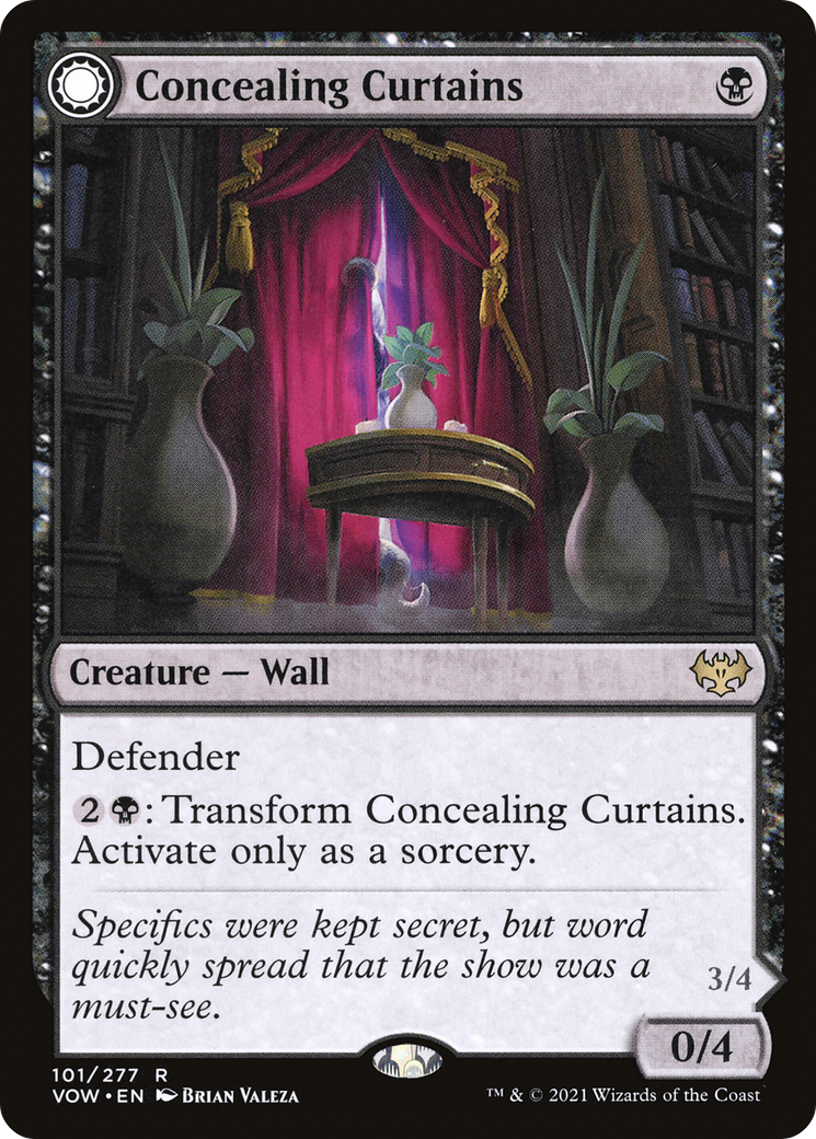 Concealing Curtains (VOW-101) - Innistrad: Crimson Vow: (Double Faced Transform)