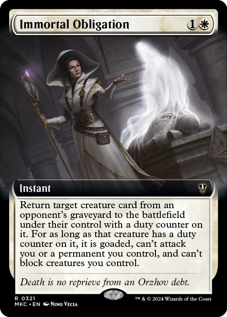 Immortal Obligation (Extended Art) (MKC-321) - Murders at Karlov Manor Commander: (Extended Art)