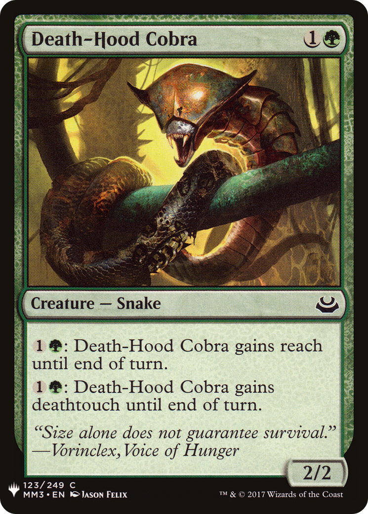 Death-Hood Cobra (LIST-MM3-123) - The List