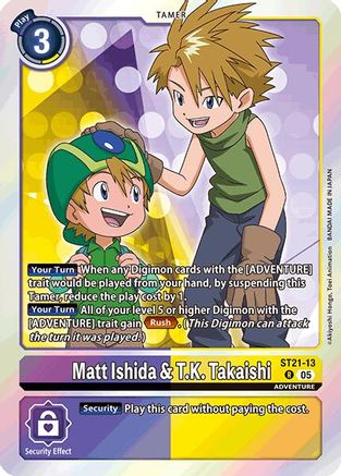 Matt Ishida & T.K. Takaishi (ST21-13) - Starter Deck 21: Hero of Hope Foil