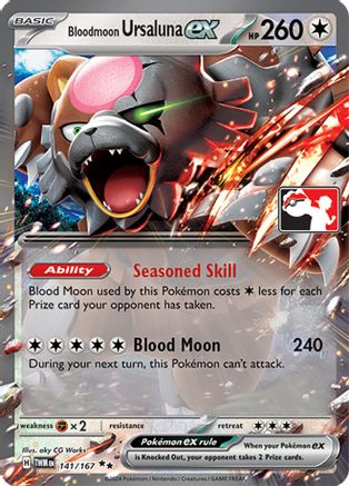 Bloodmoon Ursaluna ex 141  - Holofoil Prize Pack Series Cards - Double Rare