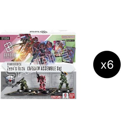 Starter Deck 03: Zeon's Rush - Gundam Assemble Starter Set Display