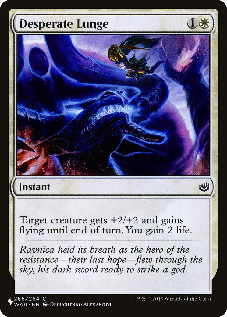 Desperate Lunge (LIST-WAR-266) - The List