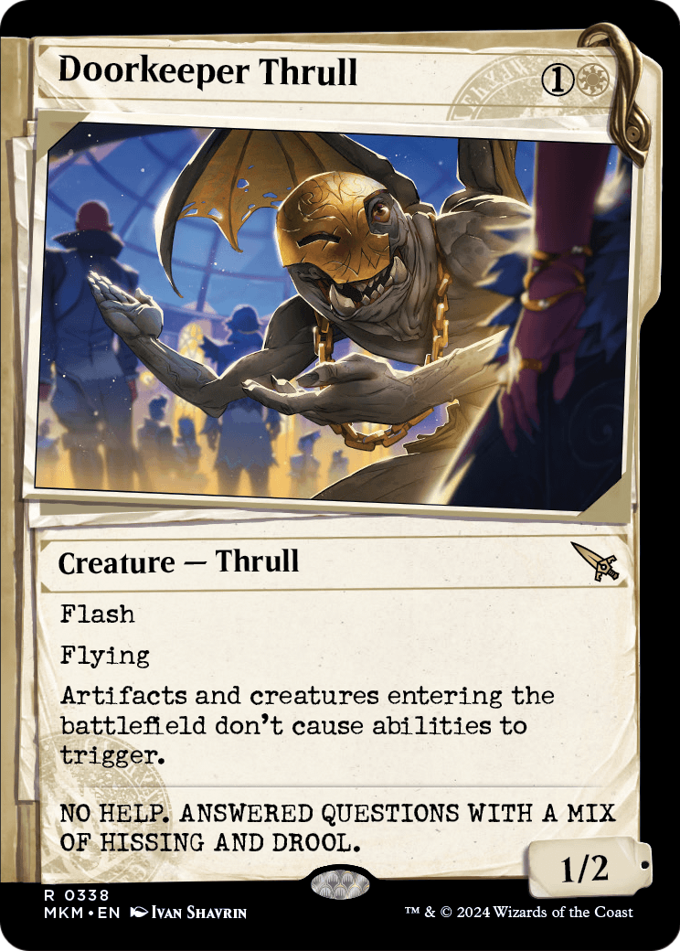 Doorkeeper Thrull (Showcase) (MKM-338) - Murders at Karlov Manor: (Showcase) Foil