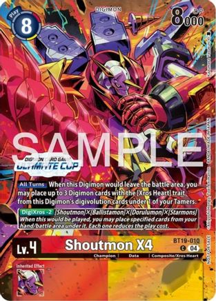 Shoutmon X4 (Ultimate Cup 25-26 Season 1) (BT19-010) - Release Special Booster 2.5 Foil