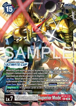 Shoutmon X7: Superior Mode (Ultimate Cup 25-26 Season 1) (BT12-112) - Across Time Foil