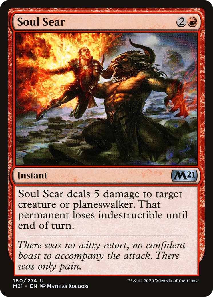 Soul Sear (M21-160) - Core Set 2021 Foil