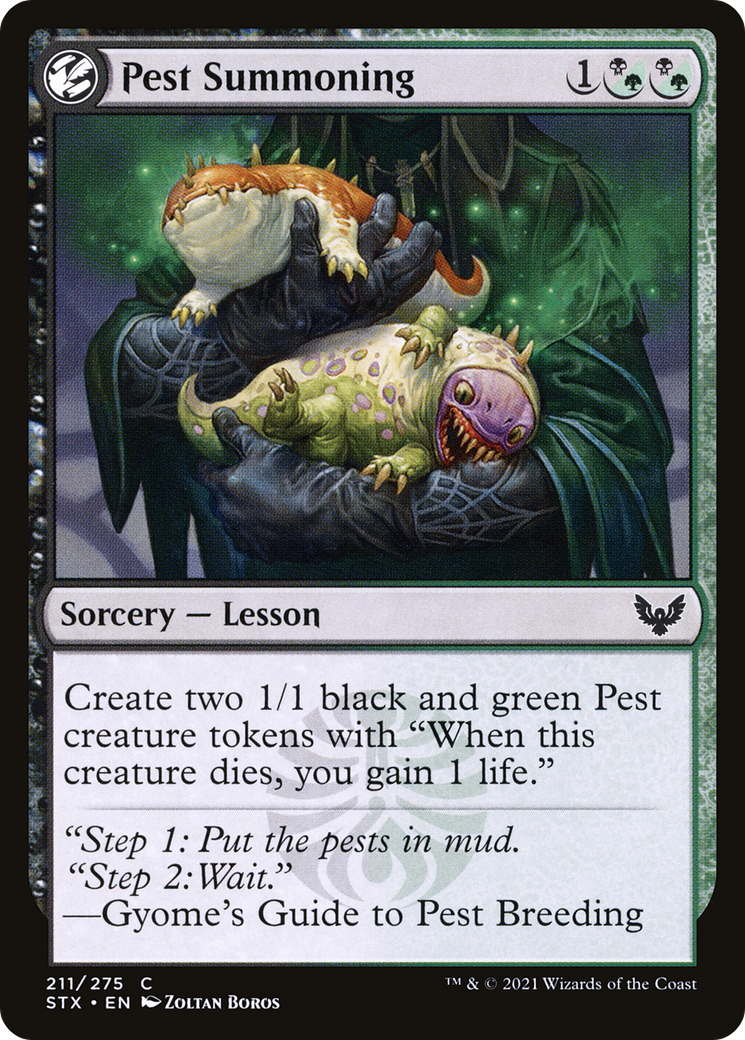 Pest Summoning (STX-211) - Strixhaven: School of Mages: (lesson)