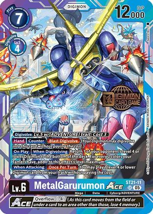 MetalGarurumon ACE (ST21-11) - Starter Deck 21: Hero of Hope Release Event Cards Foil